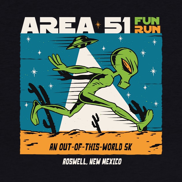 Area 51 Fun Run // Funny Running Alien by SLAG_Creative